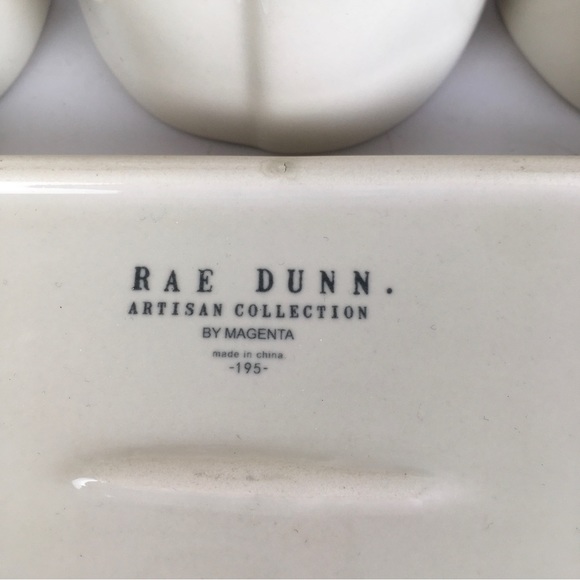 Rae Dunn Artisan Collection by Magenta Hair Face Nails Ceramic Set with Tray - Picture 11 of 12